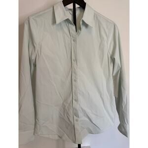 Athleta Light Mint Green Button-Up Blouse